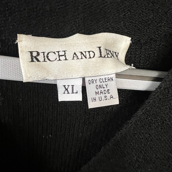 Rich and Levy Elegant Black coat with Embellished Details - Picture 3 of 4